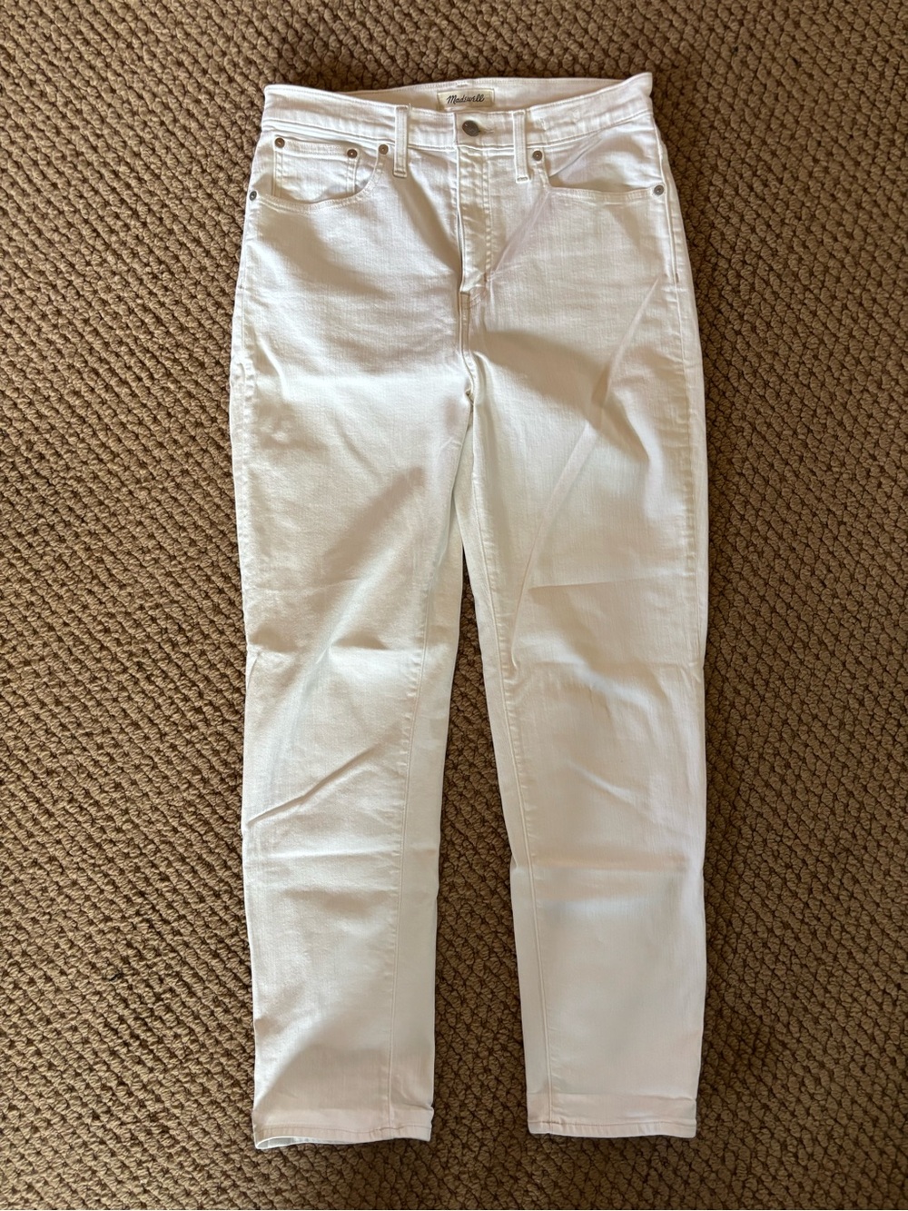 Madewell White High-Rise Classic Straight Leg Jeans 29T